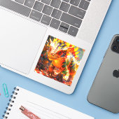 Sticker Dinosaure (Ordinateur portable avec iPhone)