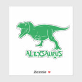 Sticker Dinosaure avec nom personnalisé (Feuille)