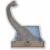 Sticker Dinosaure Brachiosaurus dans une valise (Devant)