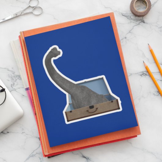 Sticker Dinosaure Brachiosaurus dans une valise