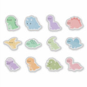 Sticker Dinosaure coloré arc-en-ciel (Devant)