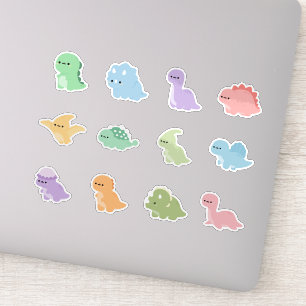 Sticker Dinosaure coloré arc-en-ciel