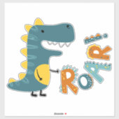 Sticker Dinosaure Cute (Feuille)