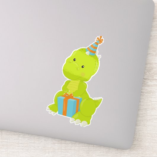 Sticker Dinosaure d'anniversaire, Dinosaure de fête, Cadea (Détail)