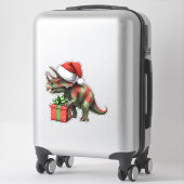 Sticker Dinosaure de Noël mignon (Sur valise)