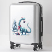 Sticker Dinosaure de Noël mignon (Sur valise)