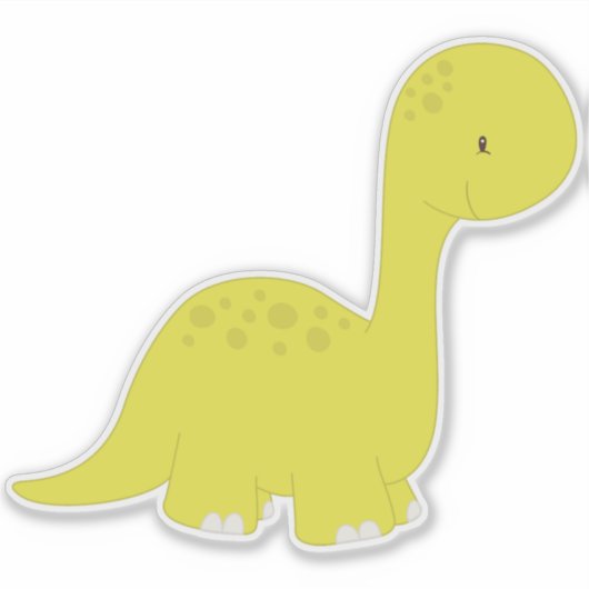 Sticker Dinosaure, Dinosaure bébé, Dino, Brontosaurus (Devant)