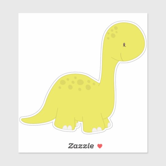 Sticker Dinosaure, Dinosaure bébé, Dino, Brontosaurus (Feuille)