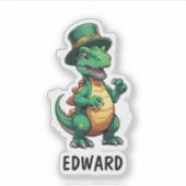Sticker Dinosaure du jour de la St Patrick (Devant)