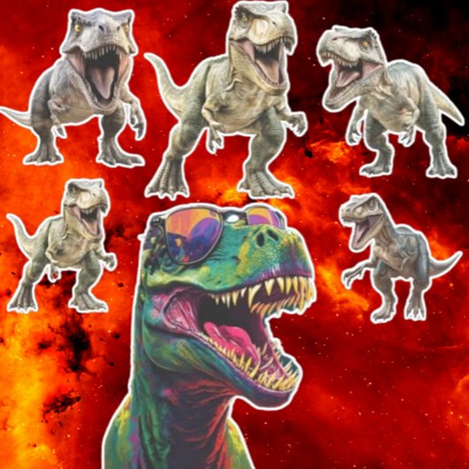 Sticker Dinosaure excitant