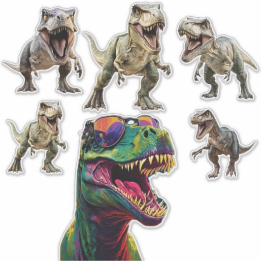 Sticker Dinosaure excitant (Devant)