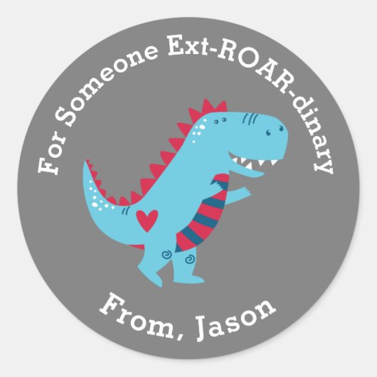 Sticker Dinosaure Jour pour les enfants adorables (Devant)