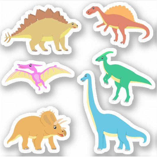 Sticker Dinosaure Joyeux (Devant)