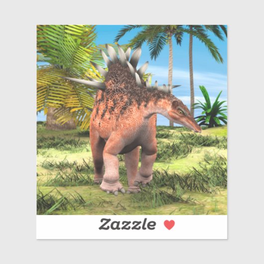 Sticker Dinosaure Kentrosaurus (Feuille)