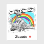 Sticker Dinosaure Megasoreass (Feuille)