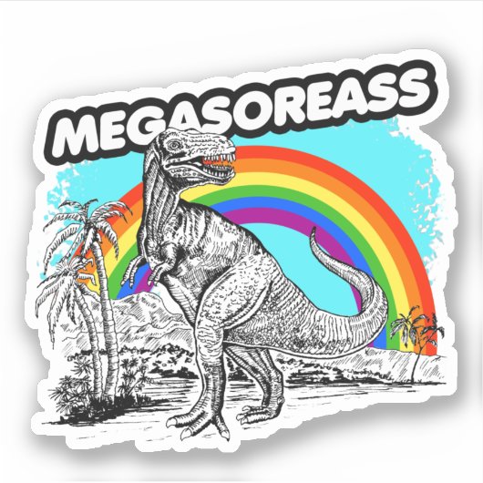 Sticker Dinosaure Megasoreass (Devant)