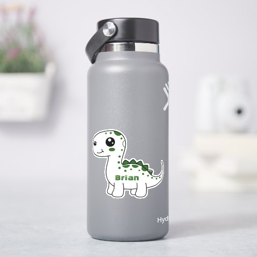 Sticker Dinosaure Nom personnalisé Drôle mignon (HydroFlask)
