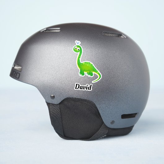 Sticker Dinosaure préhistorique avec nom (Côté casque)