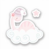 Sticker Dinosaure Rose (Recto)