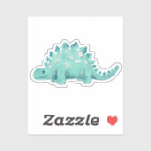 Sticker Dinosaure Stégosaure (Feuille)