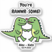 Sticker Dinosaure Valentines (Recto)