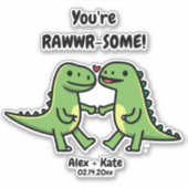 Sticker Dinosaure Valentines (Devant)