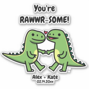 Sticker Dinosaure Valentines