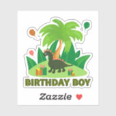 Sticker dinosaure vert (Feuille)