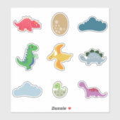 Sticker Dinosaures (Feuille)