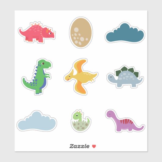 Sticker Dinosaures (Feuille)