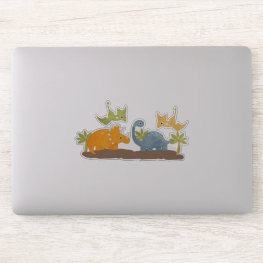 Sticker Dinosaures Mignons Faune Préhistorique (Ordinateur)