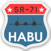 Sticker d'insigne SR-71 Blackbird "Habu" (Recto)