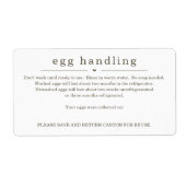 Sticker d'instruction de manipulation des oeufs Ét (Devant)