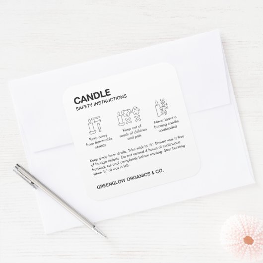 Sticker d'instructions de Étiquette et de soins de (Enveloppe)