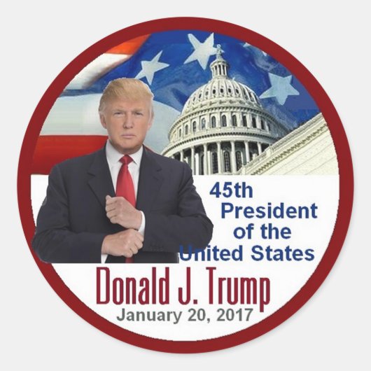 Sticker d'investiture TRUMP (Devant)
