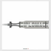 Sticker "DIPLOMATIE SABOT" Vinyl Coupé sur mesure (Feuille)