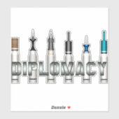 Sticker "DIPLOMATIE" Vinyl Coupé sur mesure (Feuille)