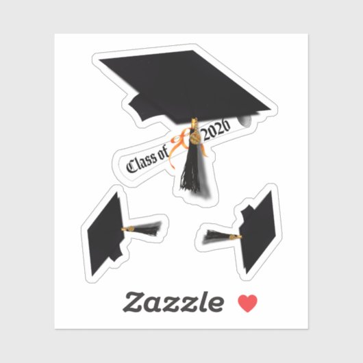 Sticker Diplôme de casquette de 2026 (Feuille)