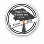 Sticker Diplôme de Casquette de 2e année et Diplôme 2025 (Devant)