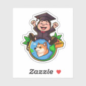 Sticker Diplôme de dogécine (Feuille)