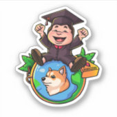 Sticker Diplôme de dogécine (Devant)