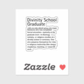Sticker Diplômé de l'école de Divinité (Feuille)