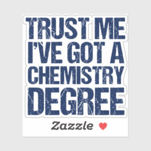 Sticker Diplômé en chimie drôle