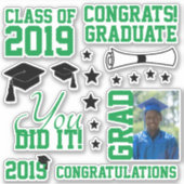 Sticker Diplôme en photo verte (Devant)