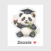 Sticker Diplômé Ourson Panda (Feuille)