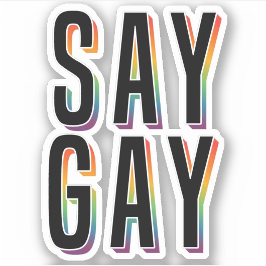 STICKER DIRE GAY (Devant)