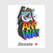STICKER DIRE GAY DE TOUTE FAÇON (Feuille)