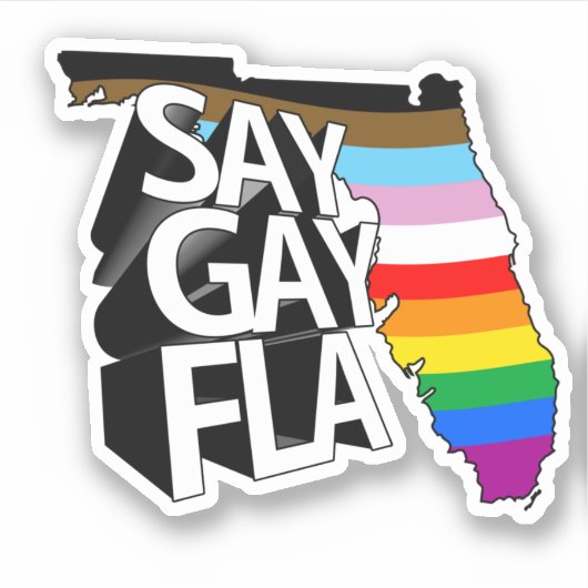 STICKER DIRE GAY FLA (Devant)