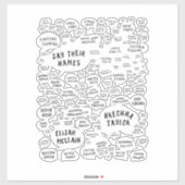 Sticker dire leurs noms (Feuille)