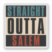 Sticker Directement en direction de Salem Oregon OU (Devant)